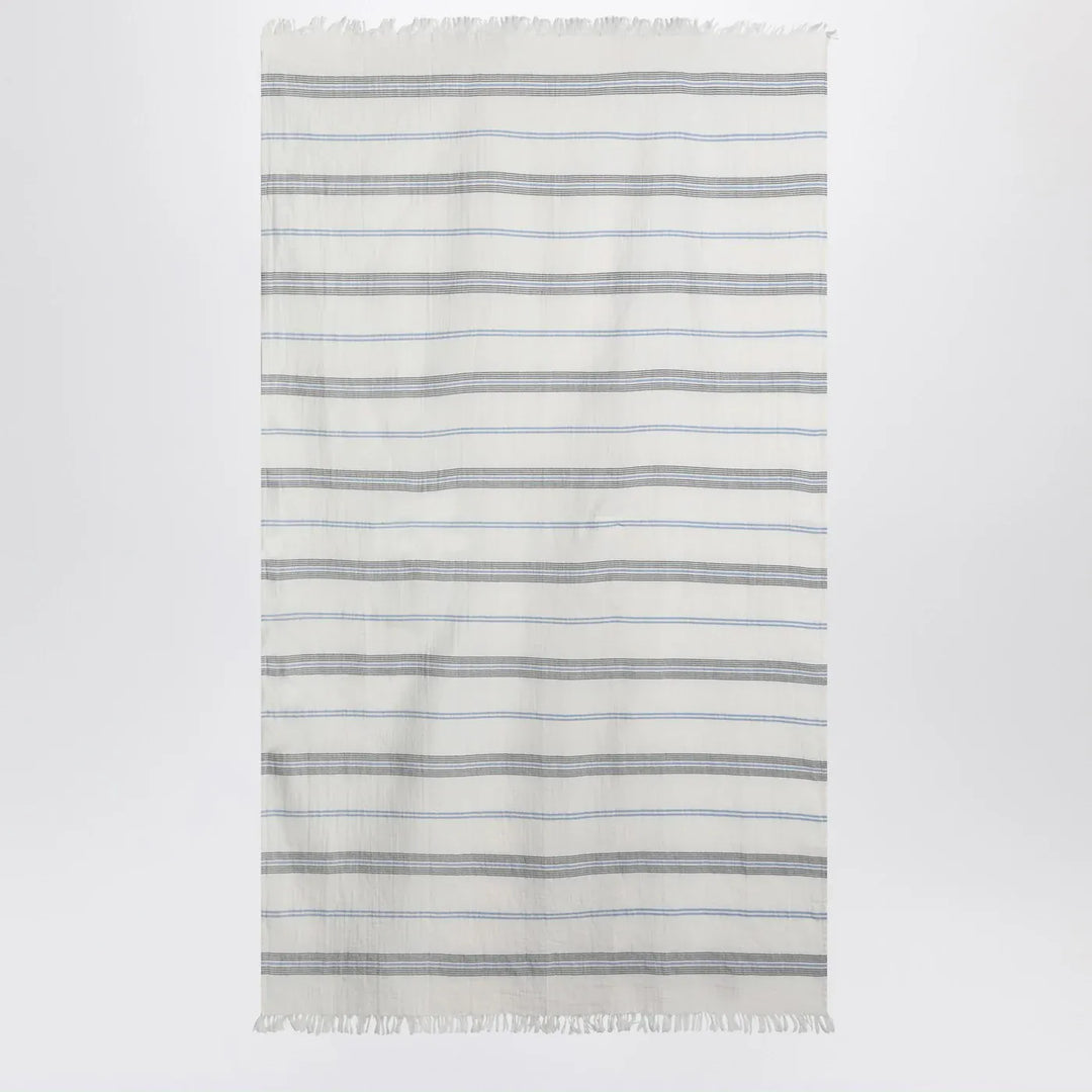 Tekla - White beach towel with striped pattern Brand Apparel &amp; Accessories U