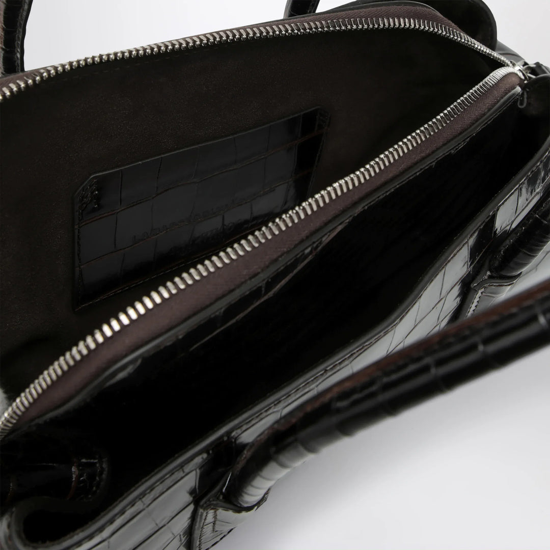 The Attico - La Passeggiata Small bag in coffee crocodile-print leather Brand Apparel &amp; Accessories U