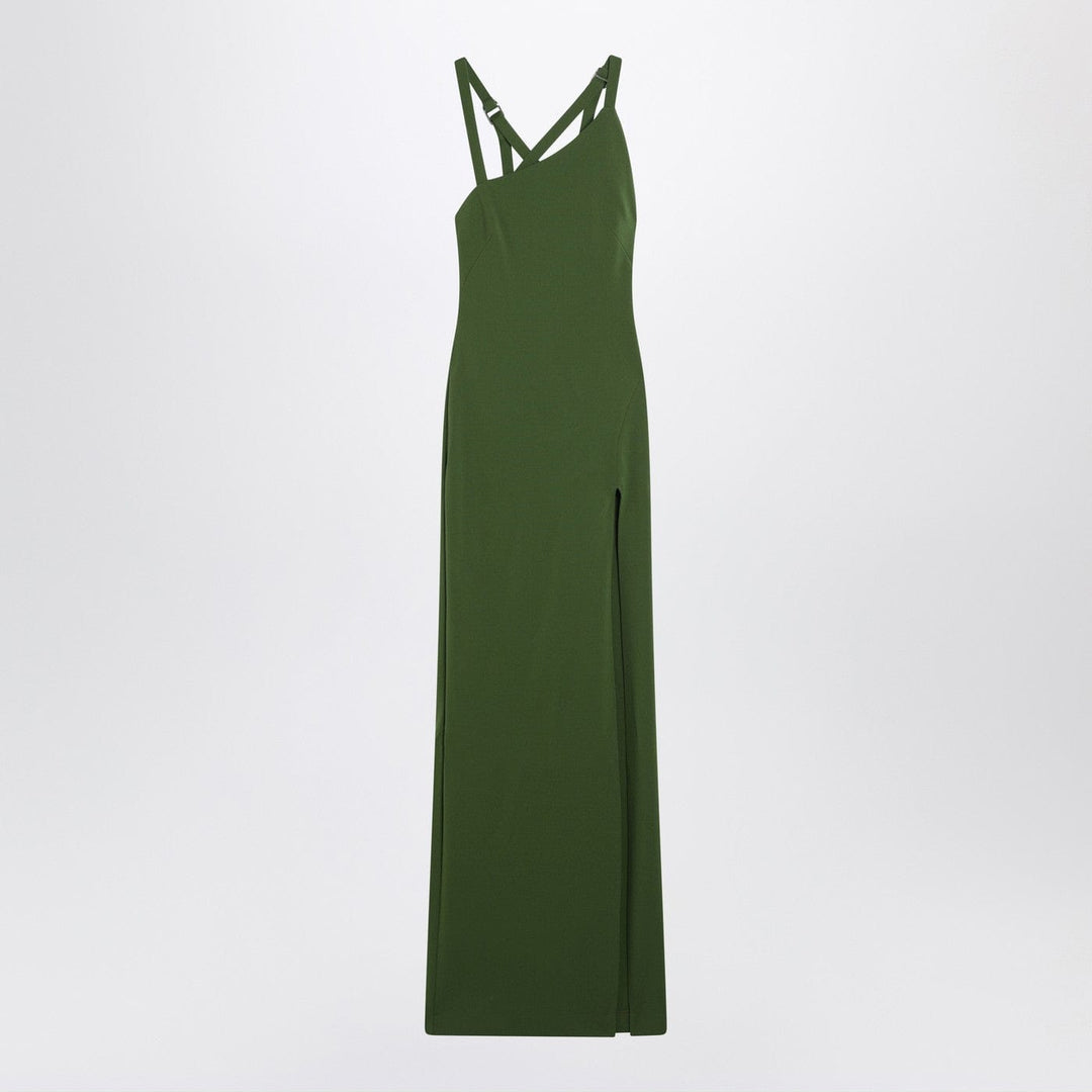 Apparel & Accessories The Attico - Long green dress with slit Brand