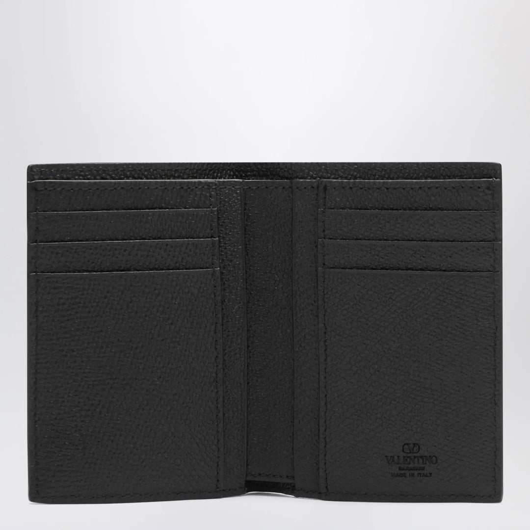 Valentino Garavani - Black Vlogo grained leather card holder Brand Apparel &amp; Accessories U