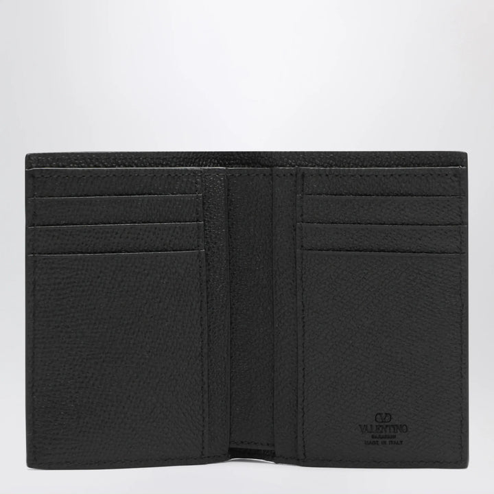 Valentino Garavani - Black Vlogo grained leather card holder Brand Apparel &amp; Accessories U