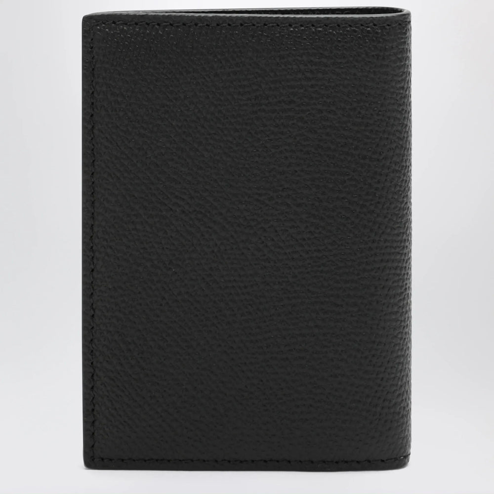 Valentino Garavani - Black Vlogo grained leather card holder Brand Apparel & Accessories U