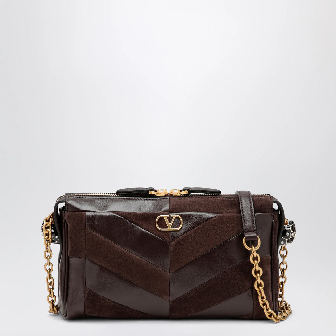 Valentino Garavani - Panthea small shoulder bag in ebony brown Brand Apparel & Accessories U