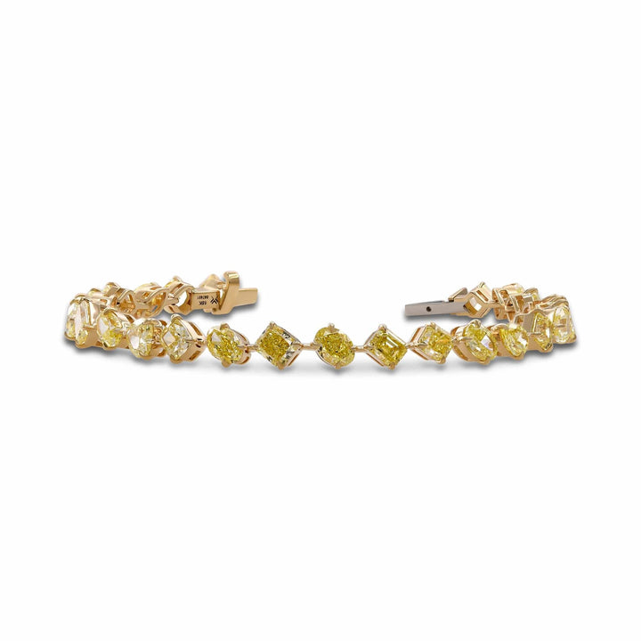 LEIBISH 13.59ct Mixed-Shape Yellow Diamond Bracelet Brand Bracelet