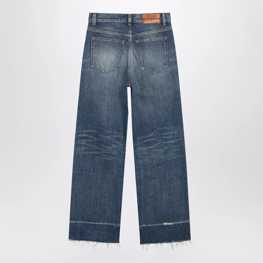 Chloé - Bootcut denim jeans in dark cobalt cotton Brand