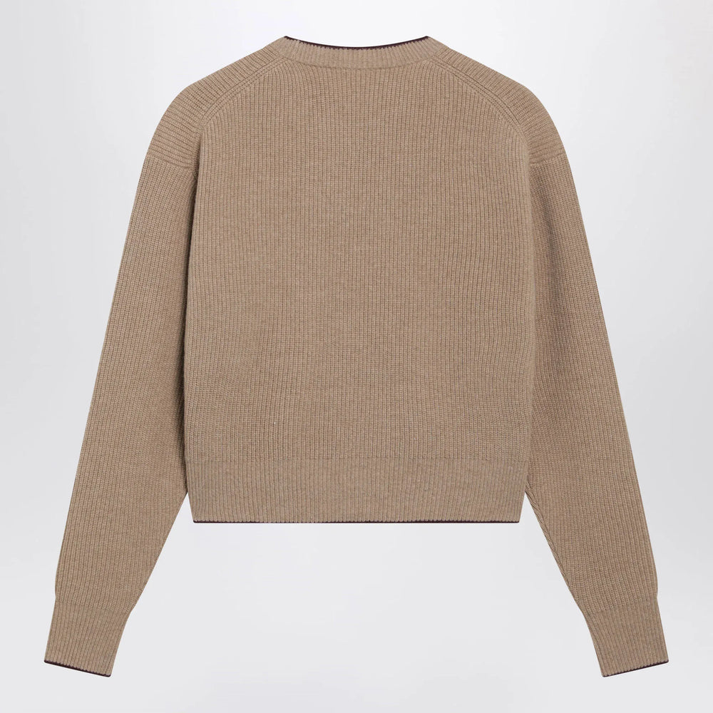 Chloé - Light Brown Wool and Cashmere Logo Sweater Brand