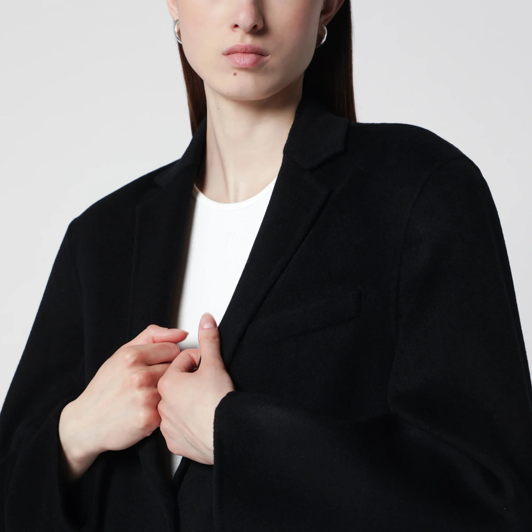 ANINE BING - Quinn oversized wool-cashmere blazer in black Brand Coats &amp; Jackets