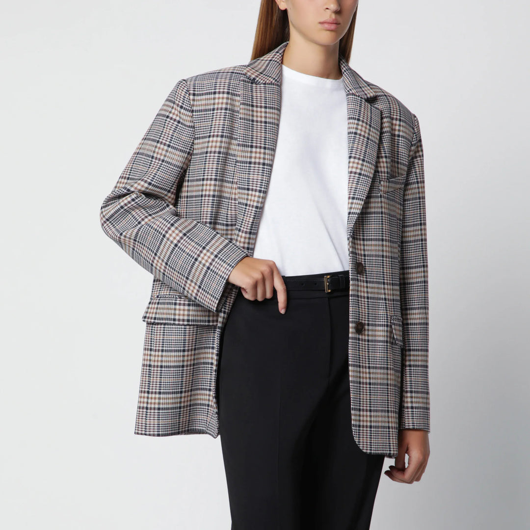 ANINE BING - Single-breasted check blazer Brand Coats &amp; Jackets 34  FR