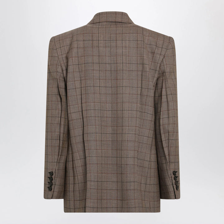 Chloé - Brown Prince of Wales double-breasted jacket Brand Coats &amp; Jackets