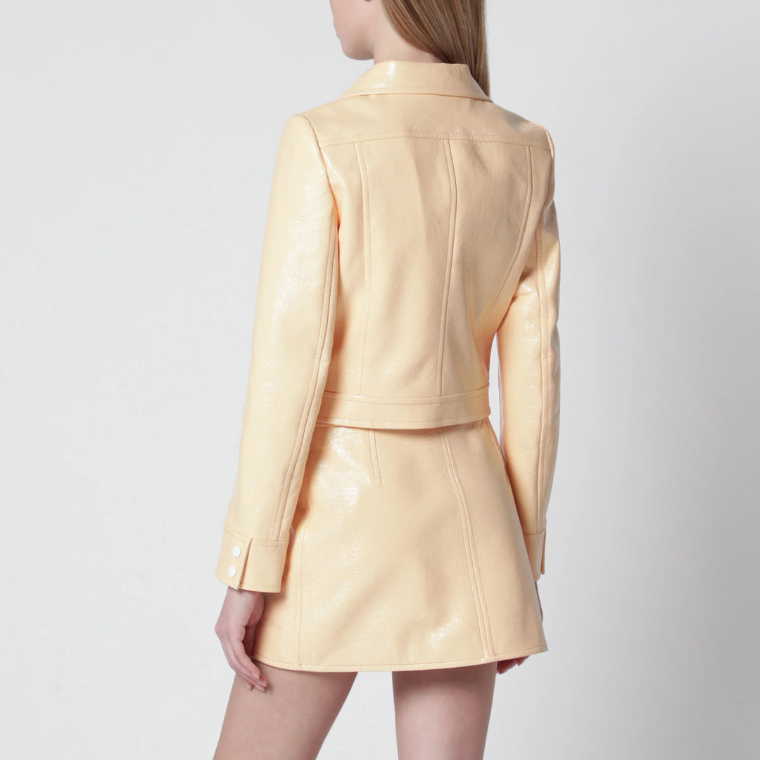 Courrèges - Reedition high-neck vinyl jacket in orange Brand Coats &amp; Jackets