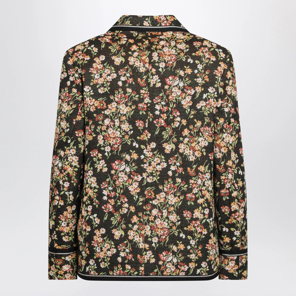 Dries Van Noten - Brown floral gobelin blazer Brand Coats & Jackets 40  FR
