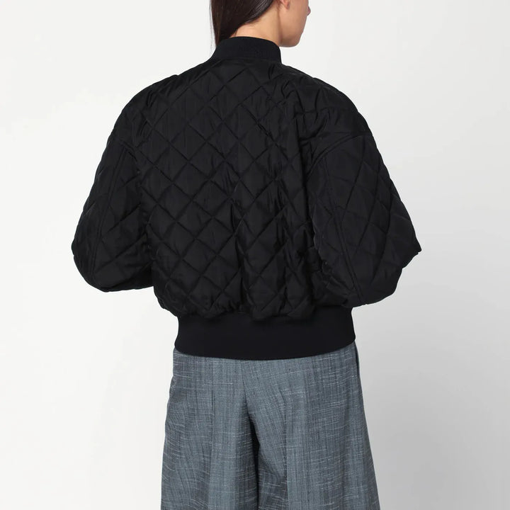 Jil Sander - Quilted black bomber Brand Coats &amp; Jackets 36  FR