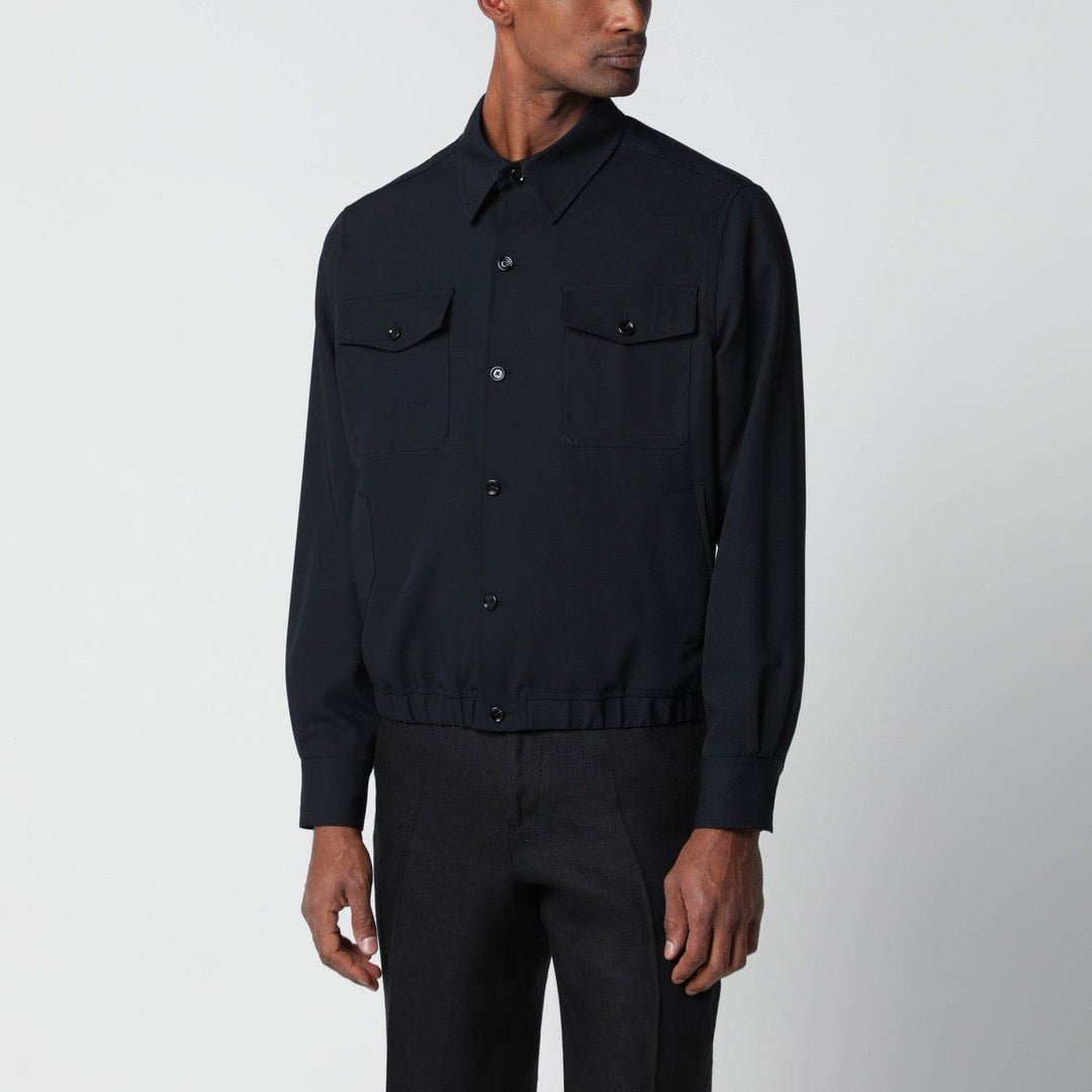 Coats & Jackets XL Lardini - Blue wool shirt jacket Brand