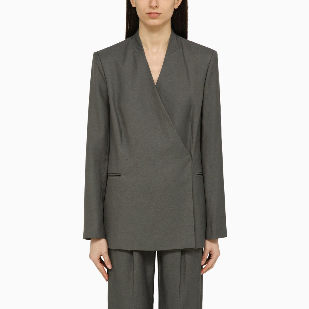 Coats & Jackets M LouLou De Saison - Sandyato single-breasted grey viscose blazer Brand