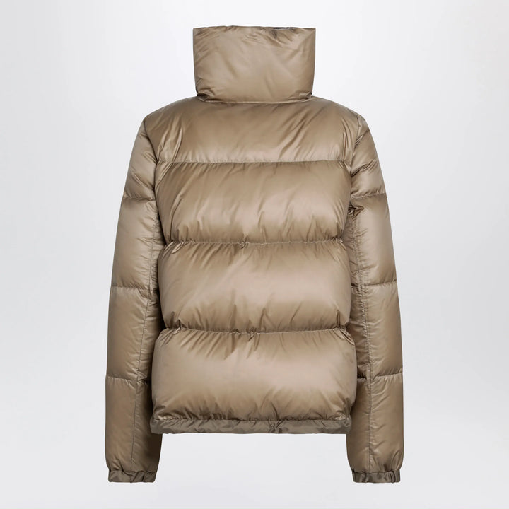 Sacai - Beige down jacket with asymmetrical zip Brand Coats &amp; Jackets