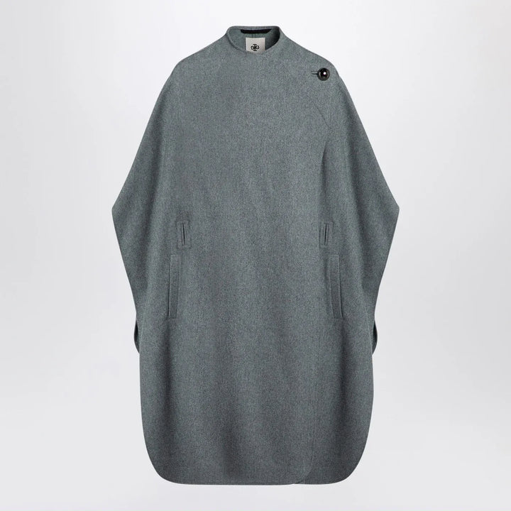 the garment - Grey wool-blend cape Brand Coats &amp; Jackets U