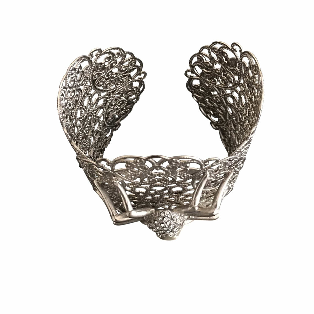 Italian Luxury Group Cuff Filigree Spider Cuff Embellished With Swarovsky Crystals Brand