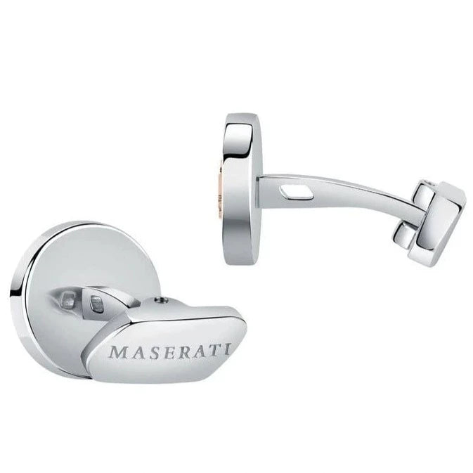 Maserati Cufflinks Maserati Leggenda Silver & Rose Gold Cufflinks Brand