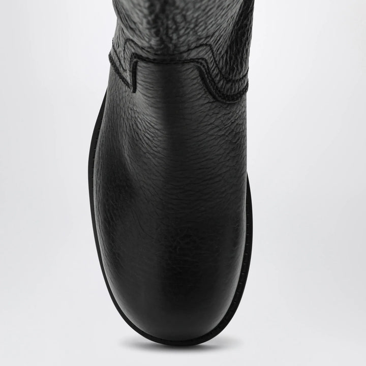 Dries Van Noten - Black leather biker boots Brand