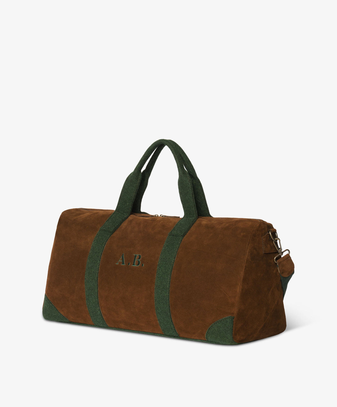 My Style Bags Personalised Boston Large Felt Duffel Bag – Green Brand Duffel Bag