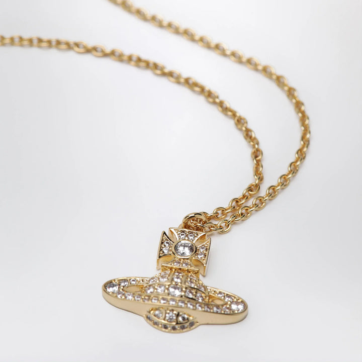 Vivienne Westwood - Orb pendant necklace in gold-tone metal with crystals Brand Jewelry U
