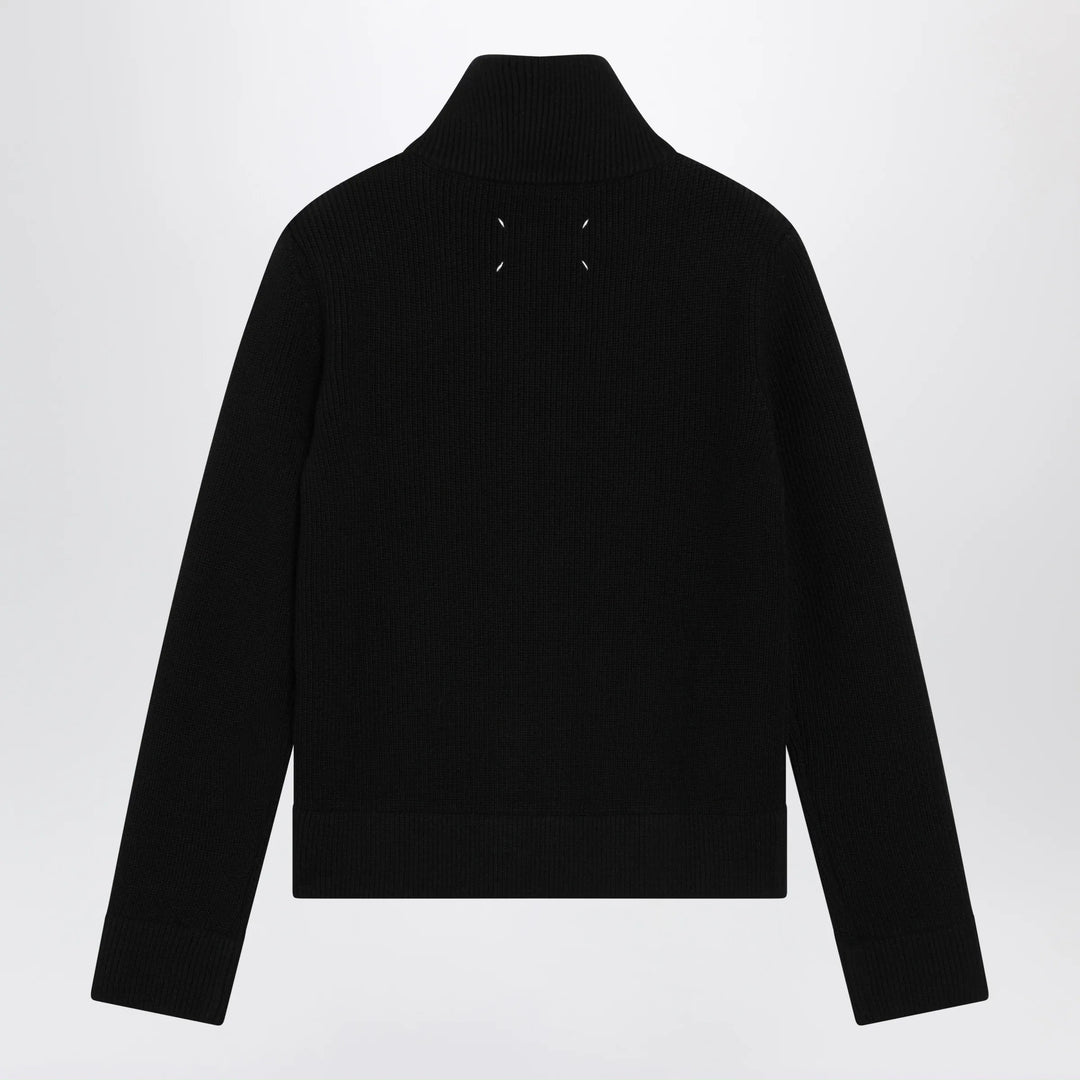 Maison Margiela - Black wool-blend zip cardigan Brand