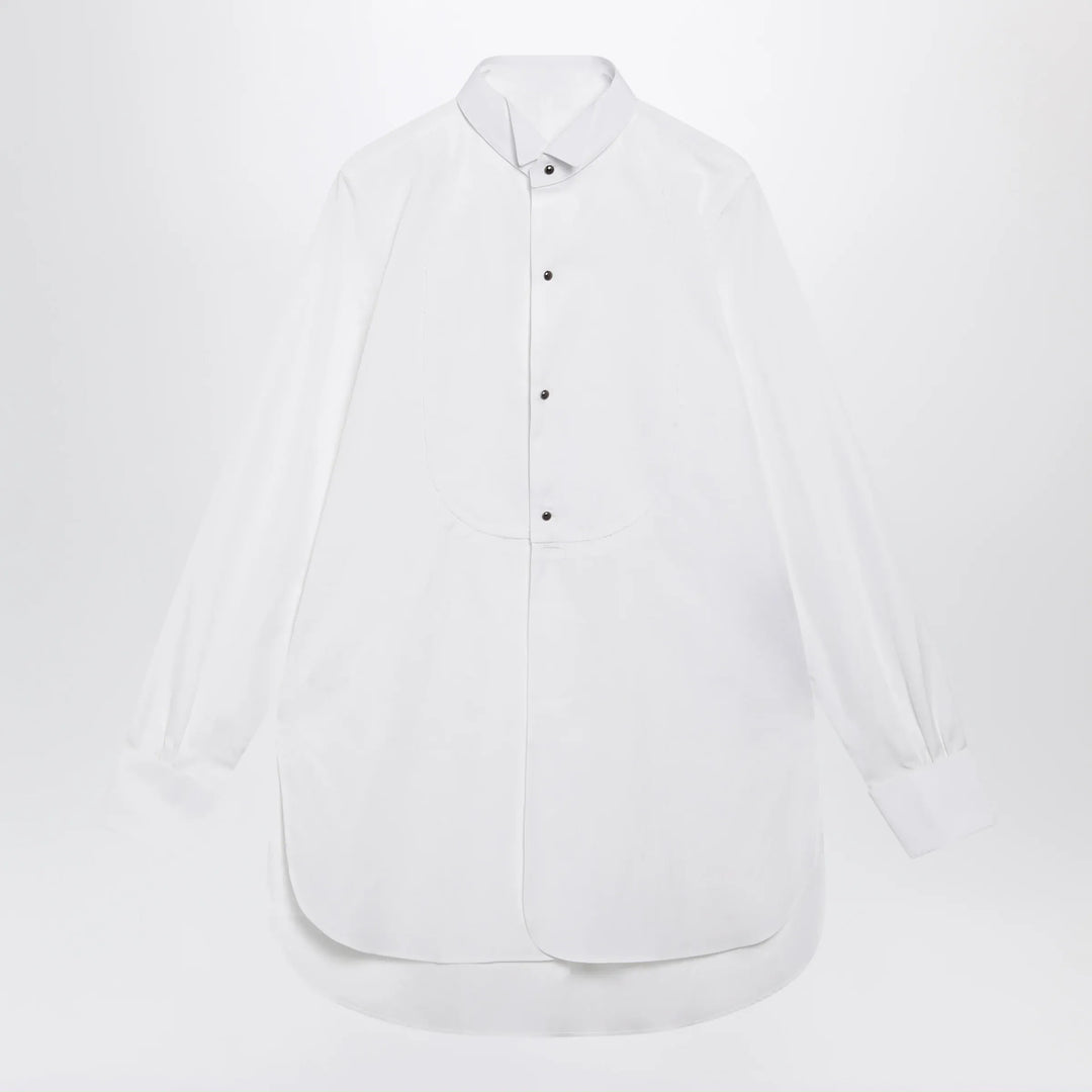 Maison Margiela - Long-sleeve cotton poplin shirt in white Brand 40  IT