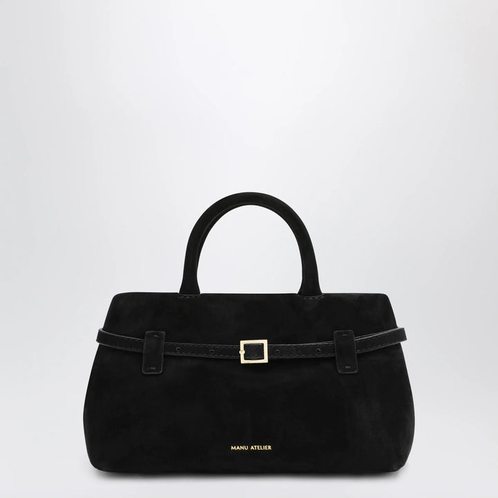 Manu Atelier - Le Cambon 25 black suede bag Brand U