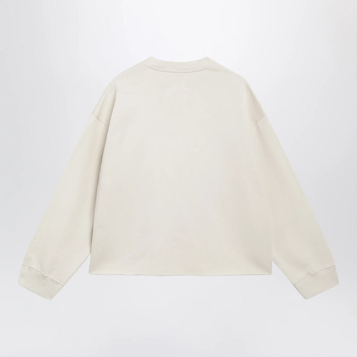 MM6 Maison Margiela - Écru fleece sweatshirt with logo print Brand