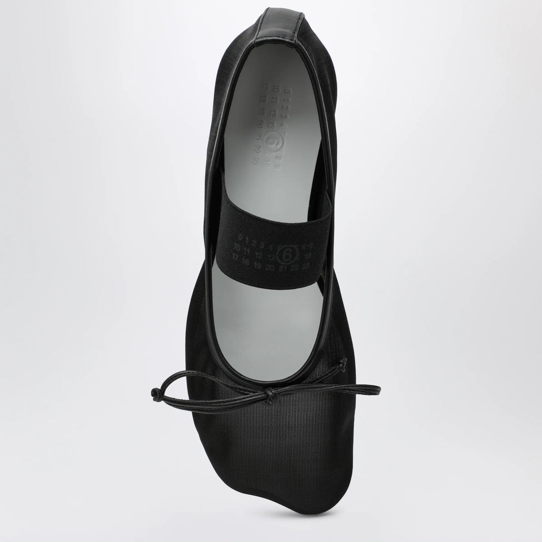 MM6 Maison Margiela - Numeric Anatomic ballerina flats in nylon and leather black Brand