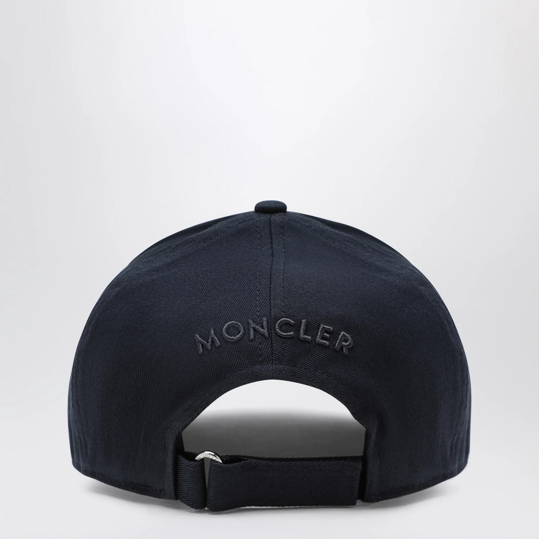 Moncler - Baseball cap with front patch in cotton blue Brand U