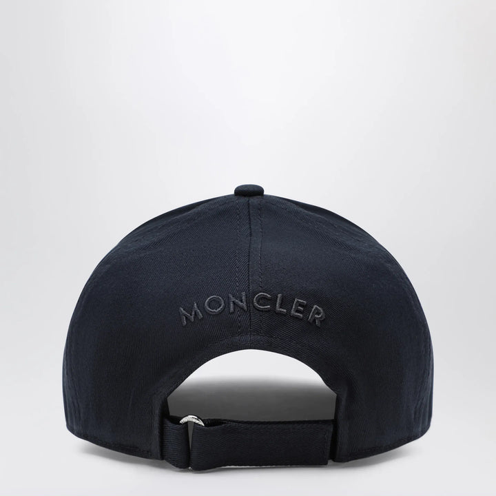 Moncler - Baseball cap with front patch in cotton blue Brand U