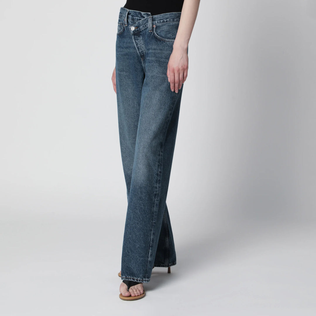 AGOLDE - Arc Criss Cross jeans in dark indigo denim Brand Pants