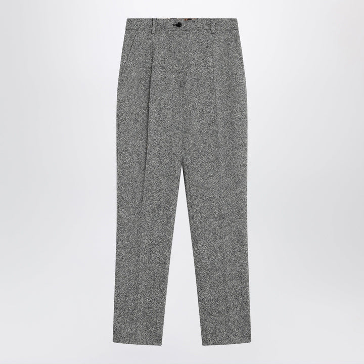 Dolce&amp;Gabbana - Wool-blend dotted trousers Brand Pants 42  IT
