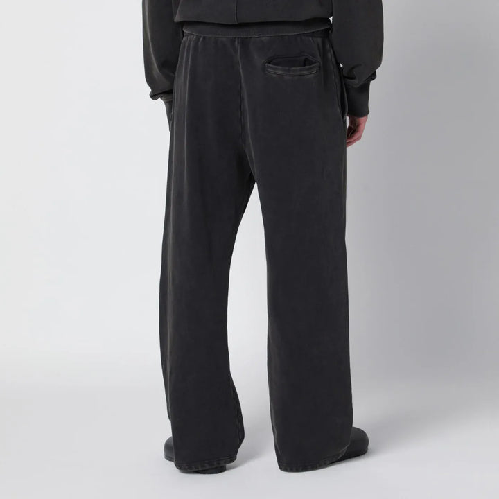 Entire Studios - Washed black cotton jogging trousers Brand Pants