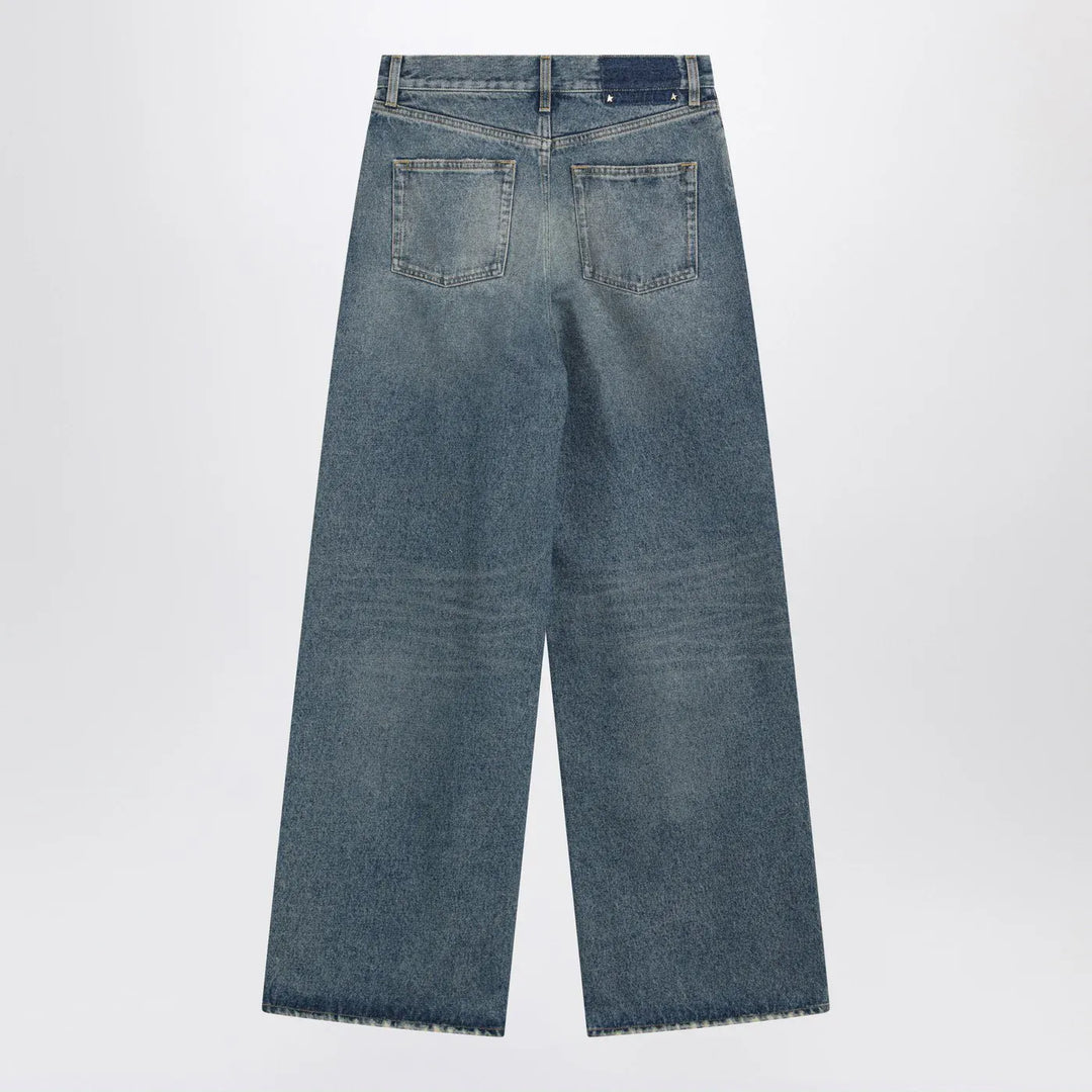 Golden Goose - Blue washed wide-leg jeans Brand Pants