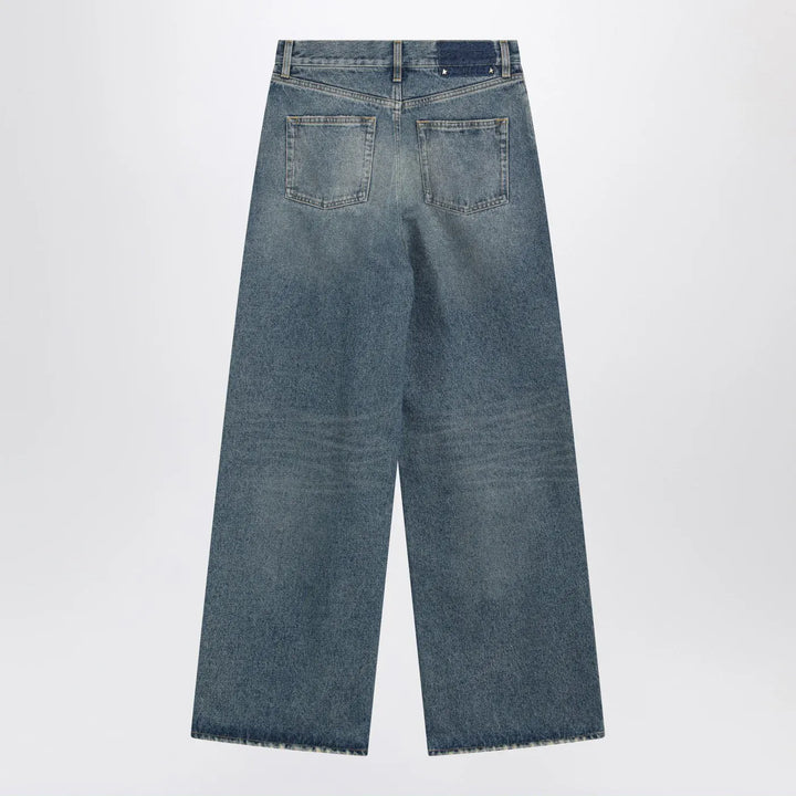 Golden Goose - Blue washed wide-leg jeans Brand Pants