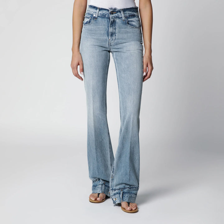 HAIKURE - Flora high-waisted flared jeans in light blue denim Brand Pants 24