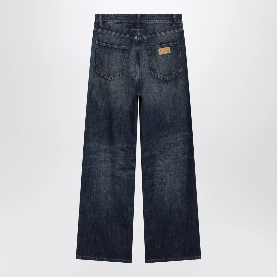 MM6 Maison Margiela - Wide blue washed denim jeans Brand Pants