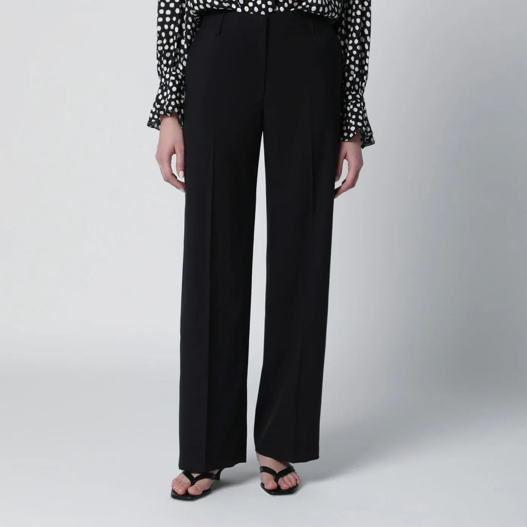 PT Torino - Black wool trousers Brand Pants 46  IT