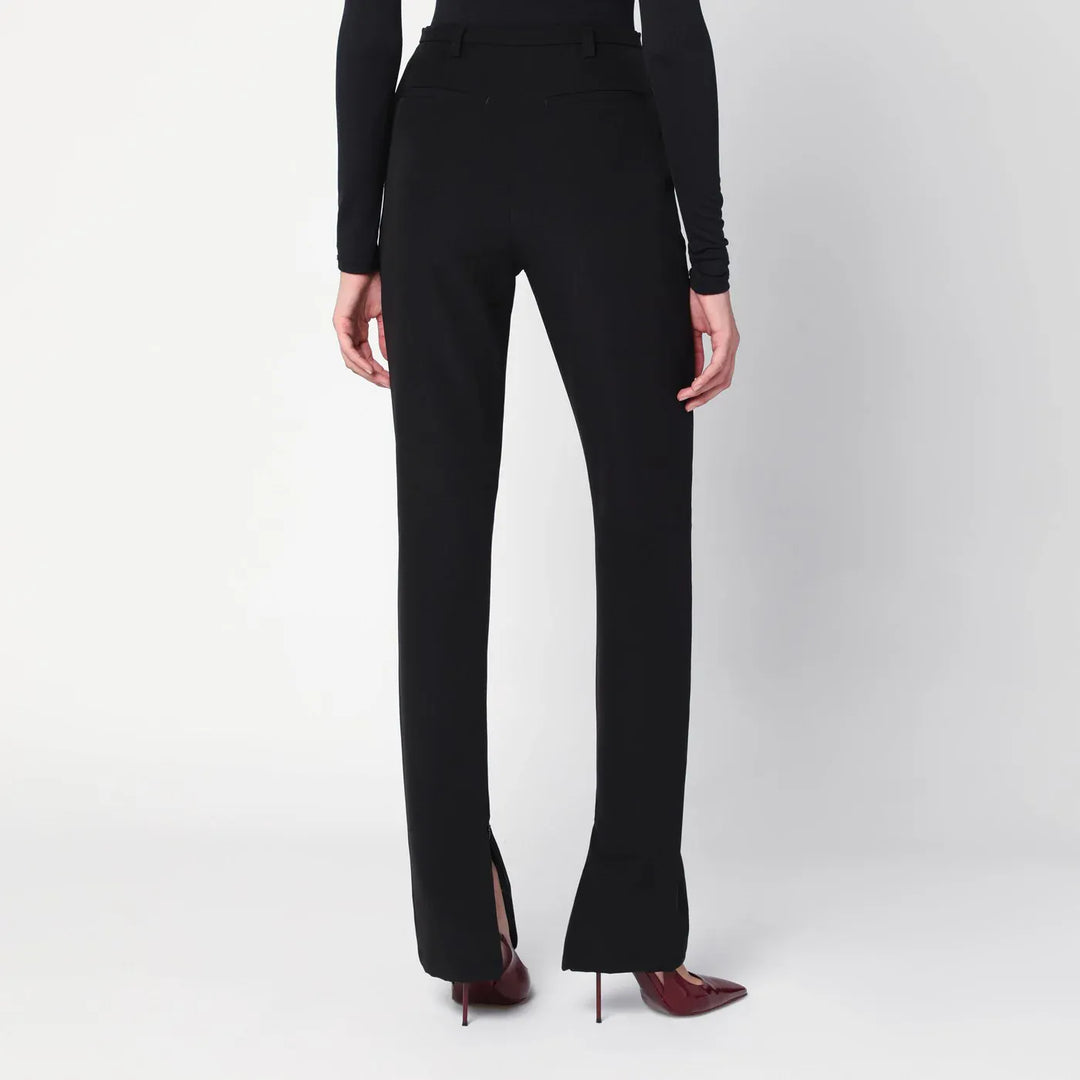 TheLatest - Black trousers with zipped slits Brand Pants 44  IT