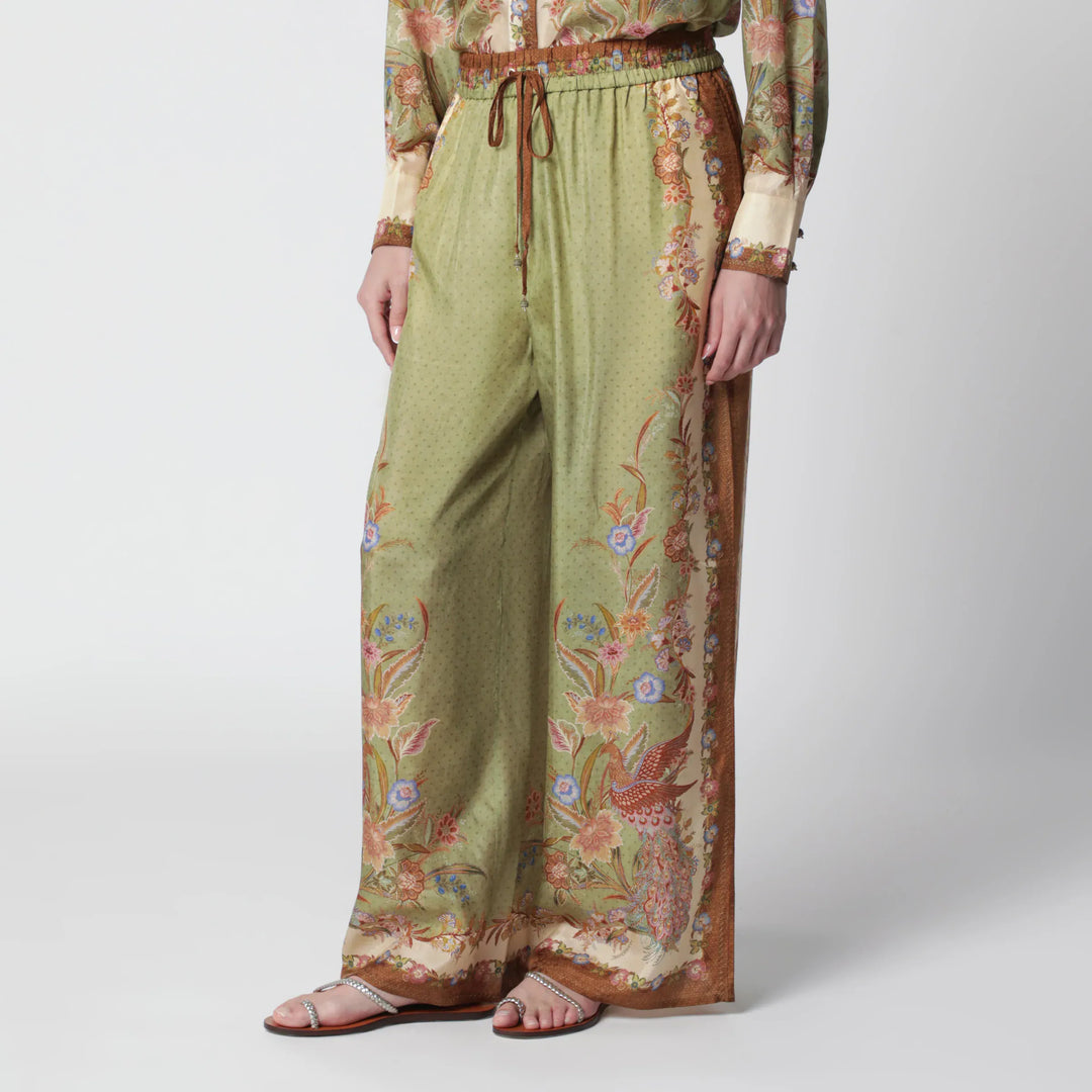 ZIMMERMANN - Indra Relaxed trousers with floral print Brand Pants