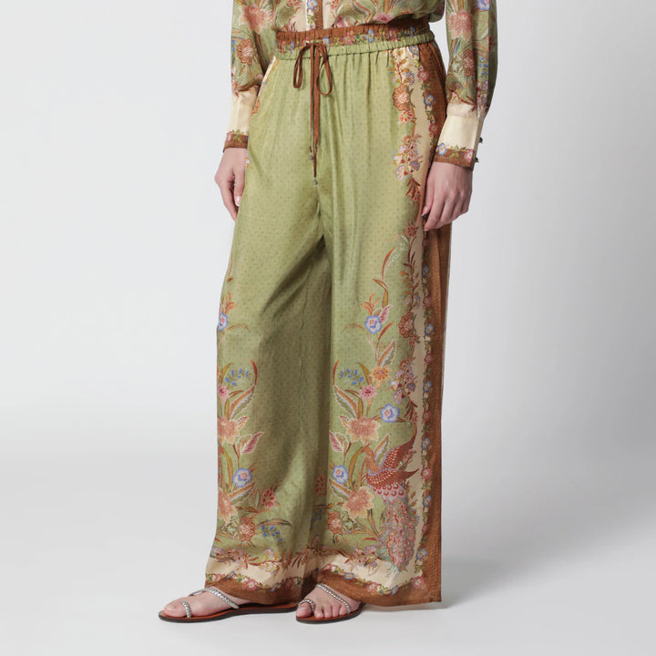 ZIMMERMANN - Indra Relaxed trousers with floral print Brand Pants