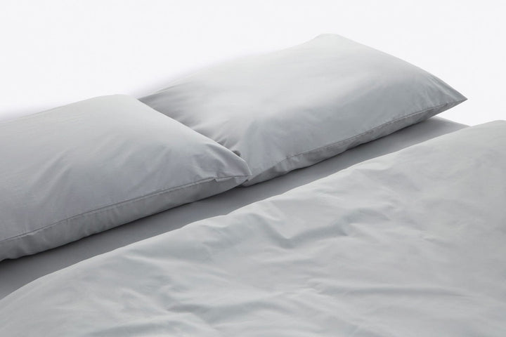 Bemboka Percale Sheets Dove / King 180x203x40cm Bemboka Cotton Percale Fitted Sheets Bemboka Cotton Percale Fitted Sheets I Best Luxury Bedding Australia  Brand