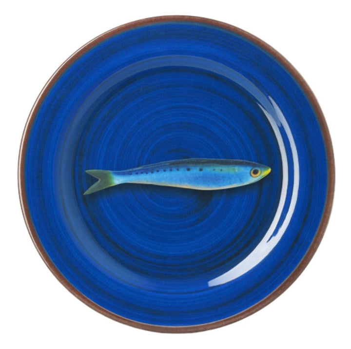 Mario Luca Giusti Plates Mario Luca Giusti Aimone Blue Dinner Plates Set of 12Pcs Brand