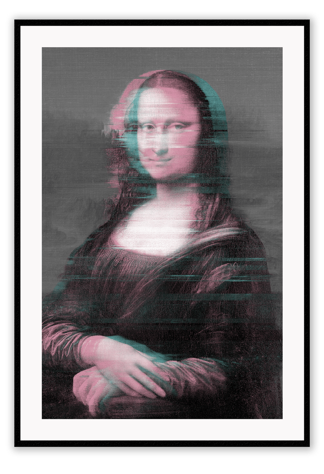 Canvas Print 50x70cm / Black Mona Mona Wall Art : Ready to hang framed artwork. Brand