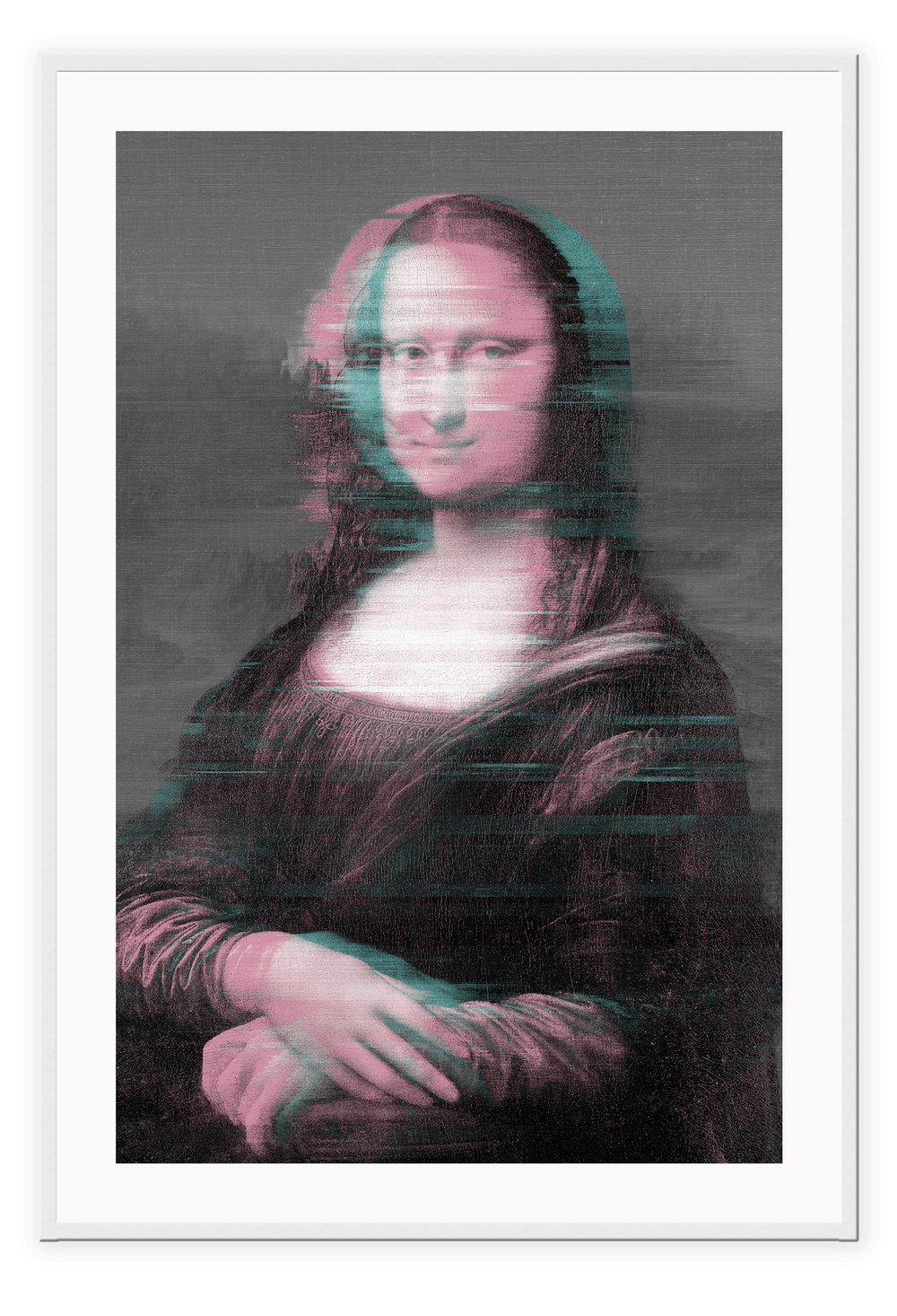 Canvas Print 50x70cm / White Mona Mona Wall Art : Ready to hang framed artwork. Brand