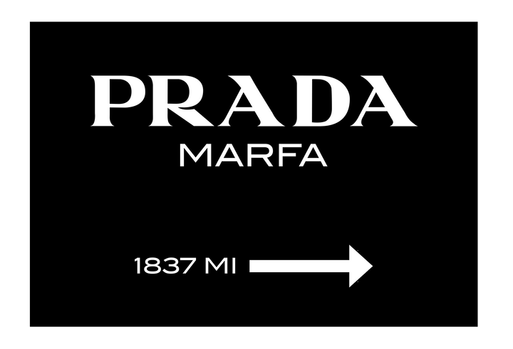 Canvas Print 60x90cm / Unframed Prada Marfa Black Prada Marfa Black Wall Art : Ready to hang framed artwork. Brand