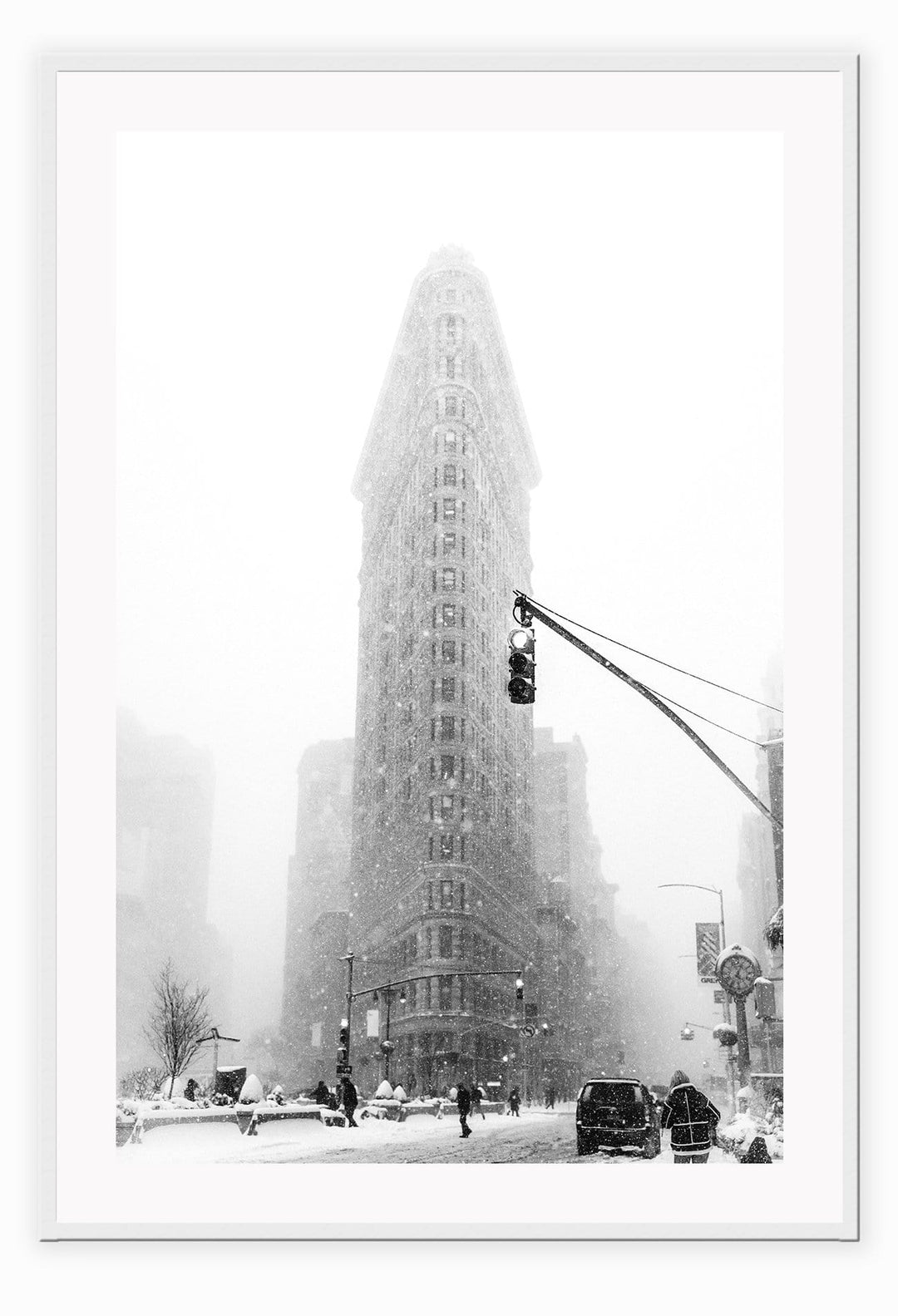 Canvas Print Small		50x70cm / White Snowy flatiron Snowy Flatiron Framed Prints Brand