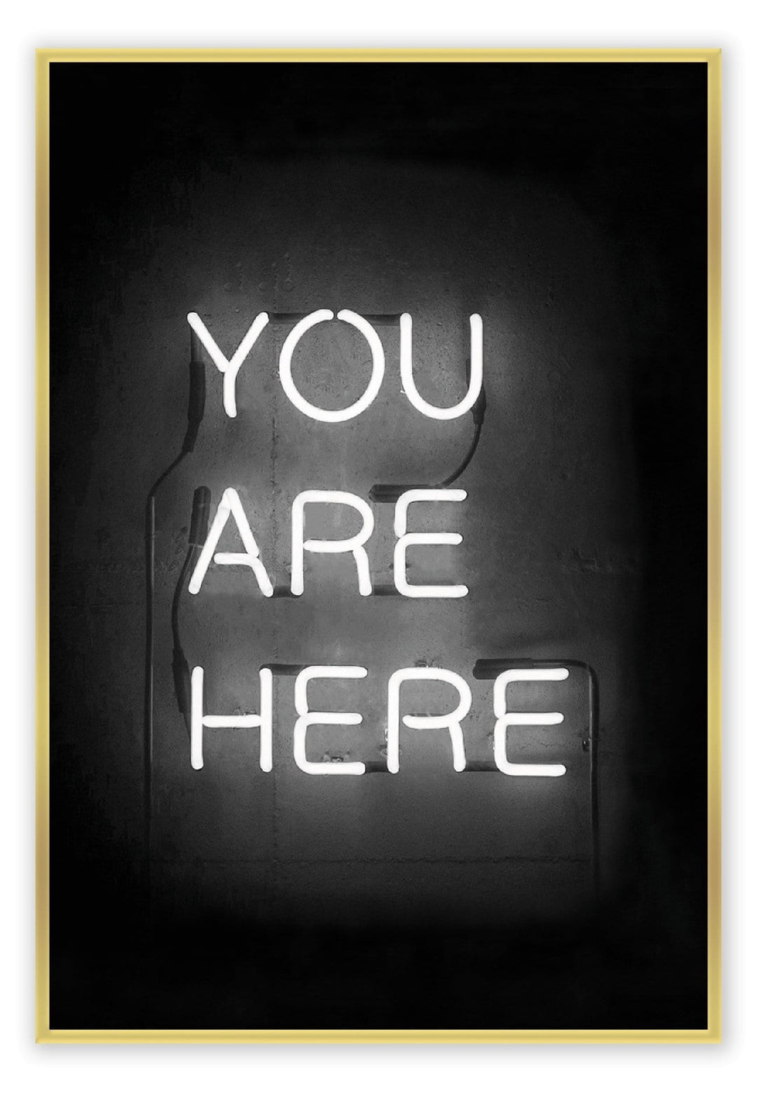 Canvas Print You Are Here Neon You are Here Neon Wall Art : Ready to hang framed artwork. Brand